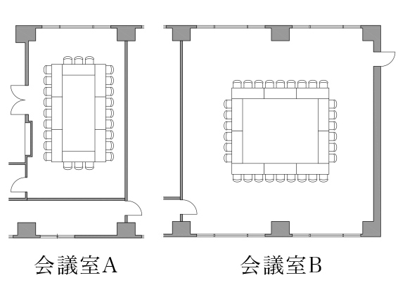 テーブルプラン1（ロの字形式）