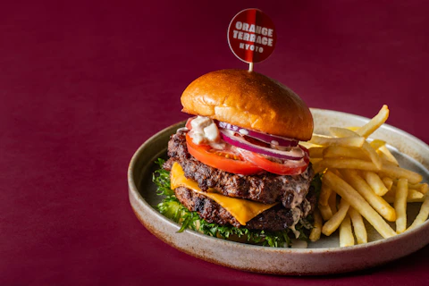 肉厚黒毛和牛のハンバーガー