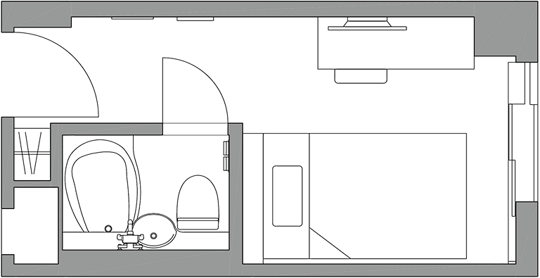 シングルルーム間取り図