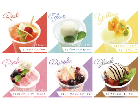 ハッピーカラー＆スイーツデュオ ～選べる６色のモクテルと３種類のケーキセット～を販売します！の画像1